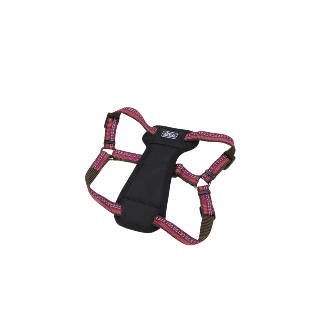 K9 Explorer® Reflective Adjustable Padded Dog Harness, Berry, 1" x 20"-30"
