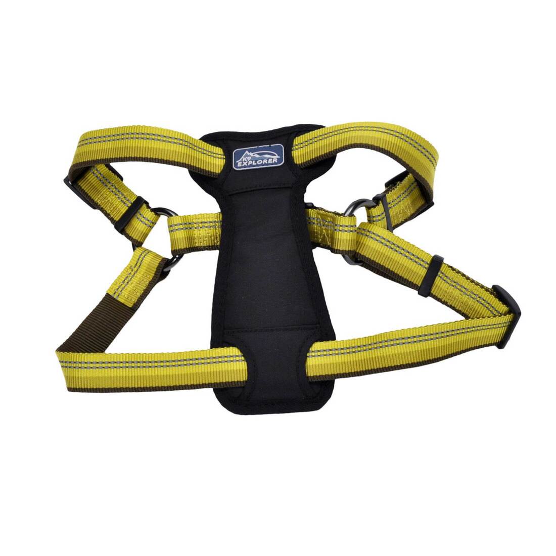 K9 Explorer® Reflective Adjustable Padded Dog Harness, Goldenrod, 1" x 20"-30"