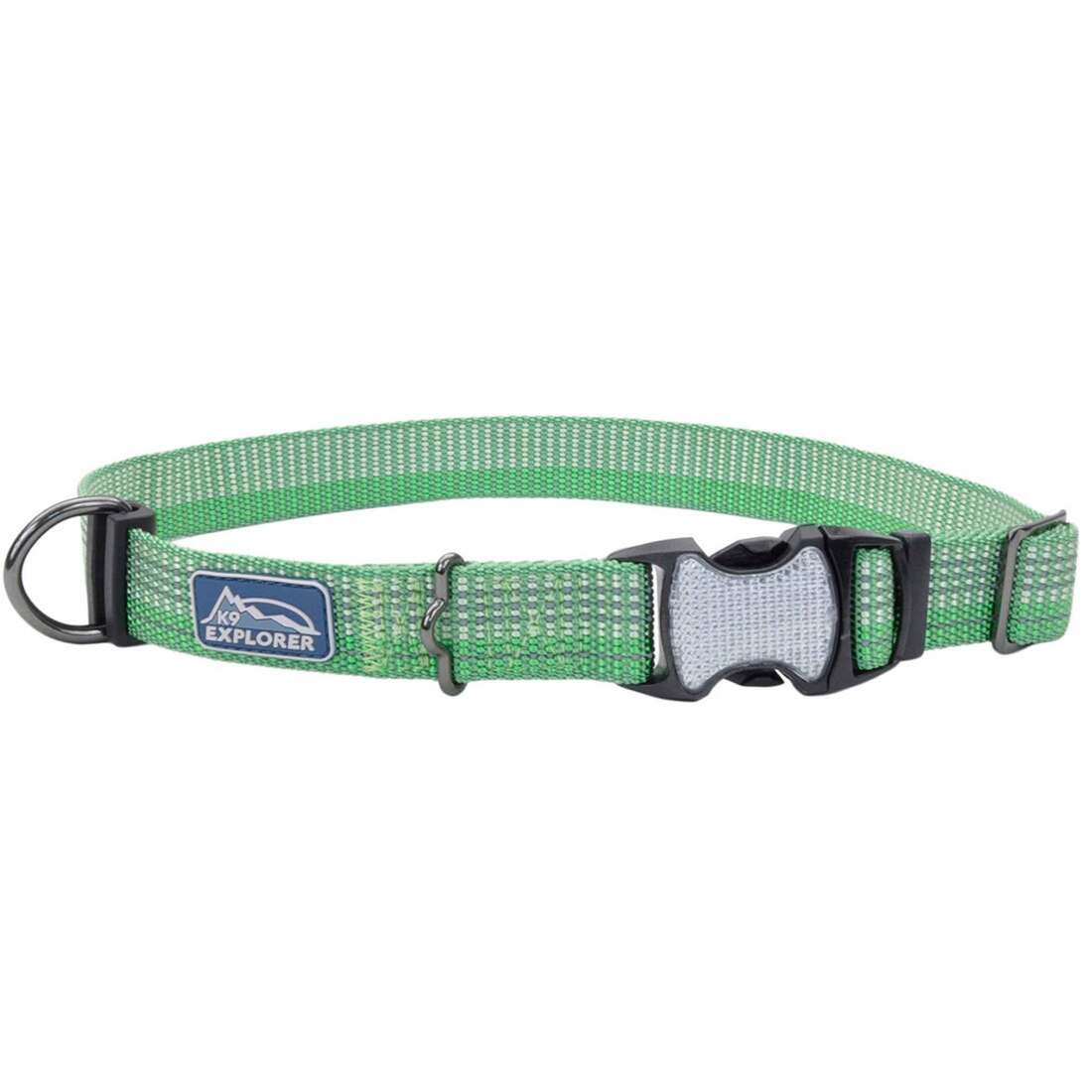 K9 Explorer Brights Reflective Adjustable Dog Collar, Meadow, Medium
