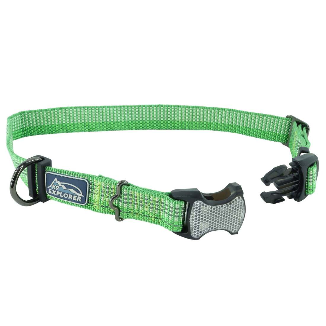 K9 Explorer Brights Reflective Adjustable Dog Collar, Meadow, Medium