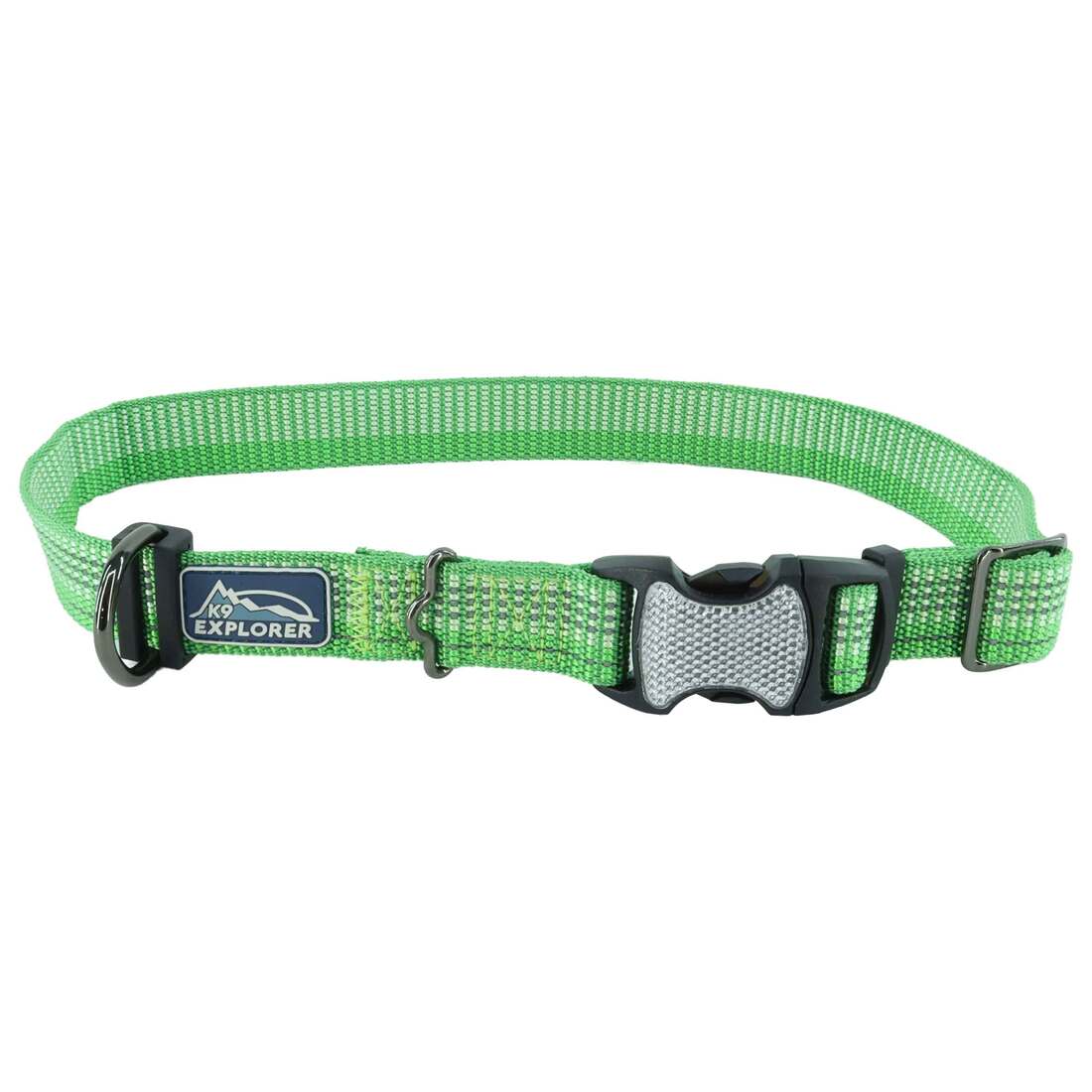 K9 Explorer Brights Reflective Adjustable Dog Collar, Meadow, Medium
