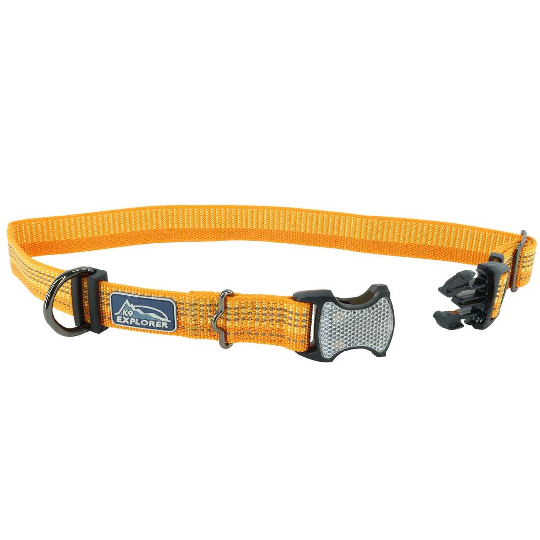 K9 Explorer Brights Reflective Adjustable Dog Collar, Desert, Large