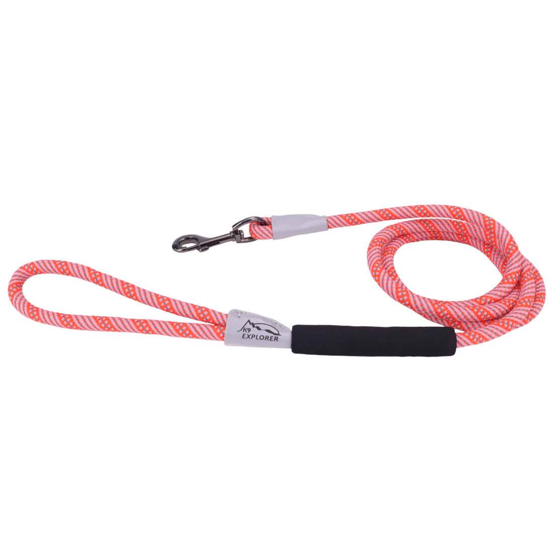 K9 Explorer Brights Reflective Braided Rope Snap Leash, Canyon