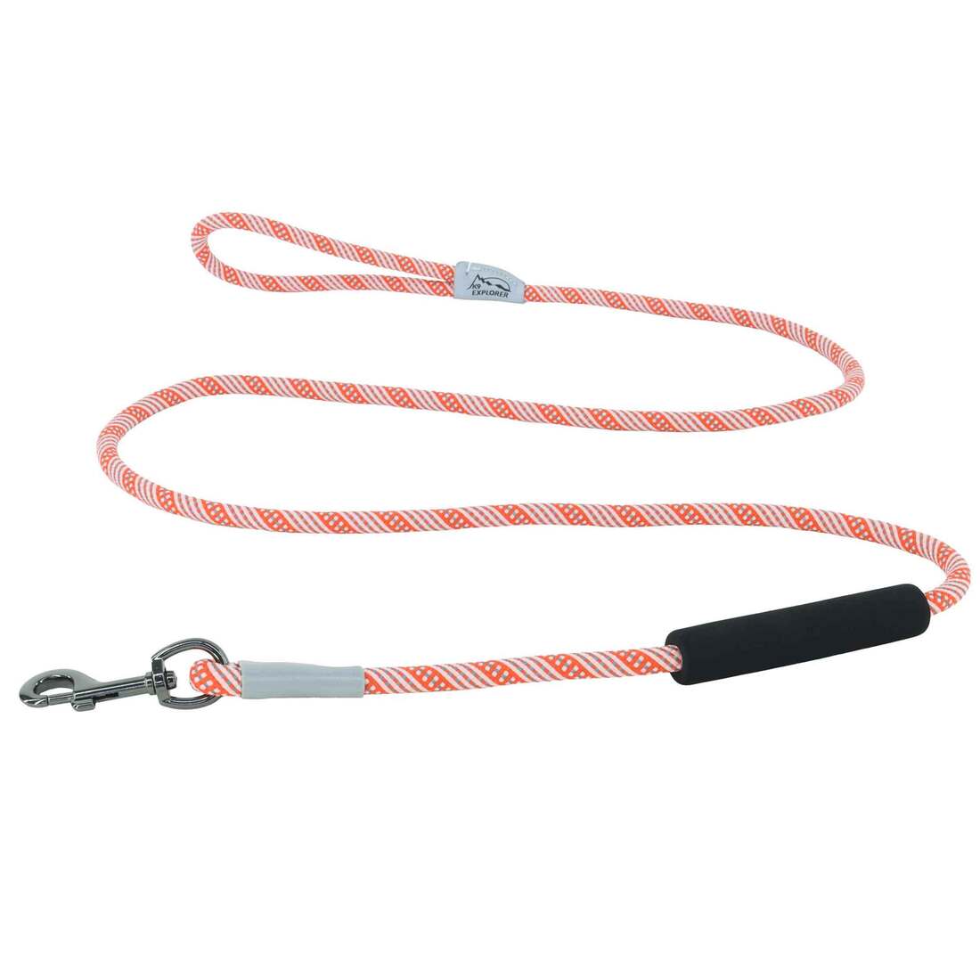 K9 Explorer Brights Reflective Braided Rope Snap Leash, Canyon