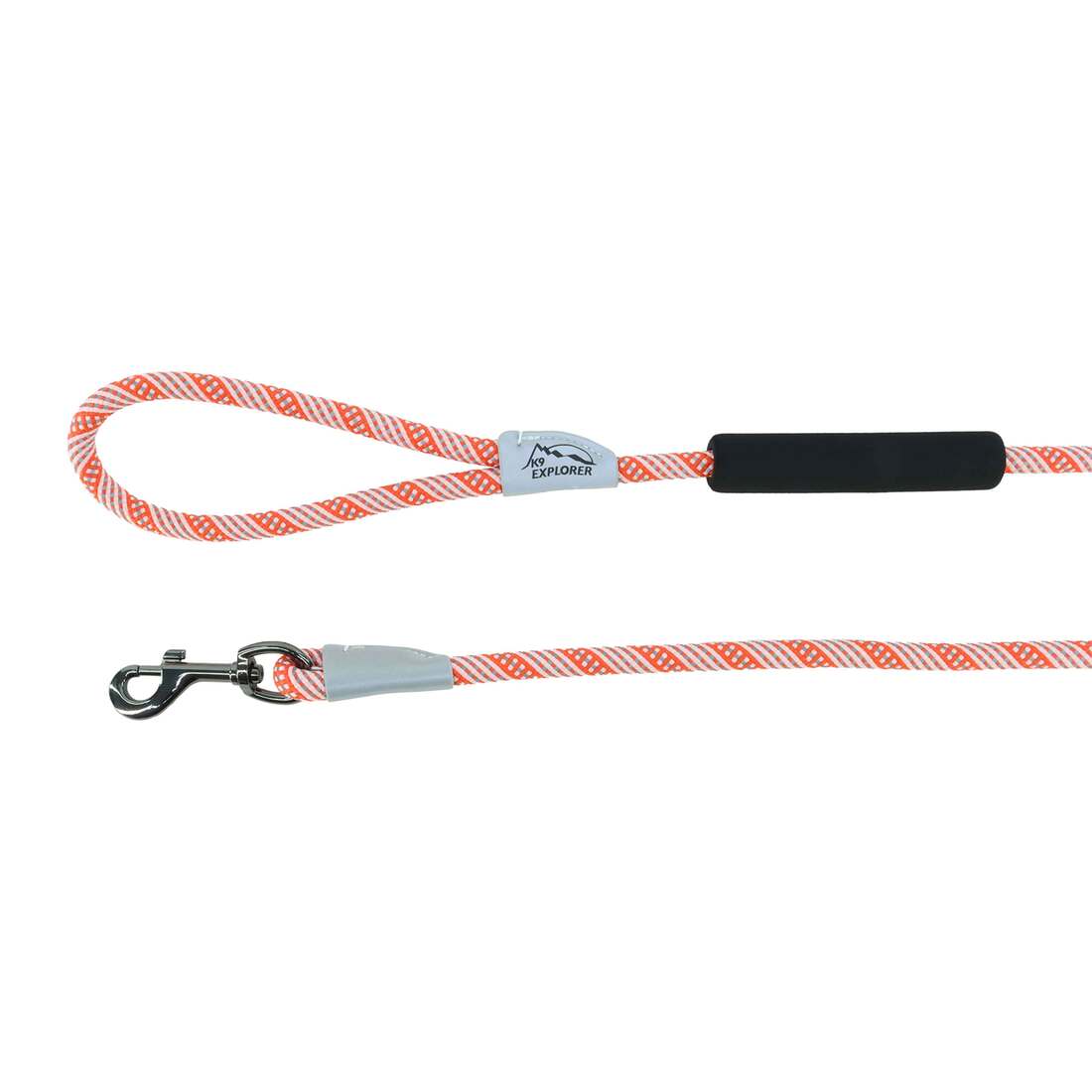 K9 Explorer Brights Reflective Braided Rope Snap Leash, Canyon