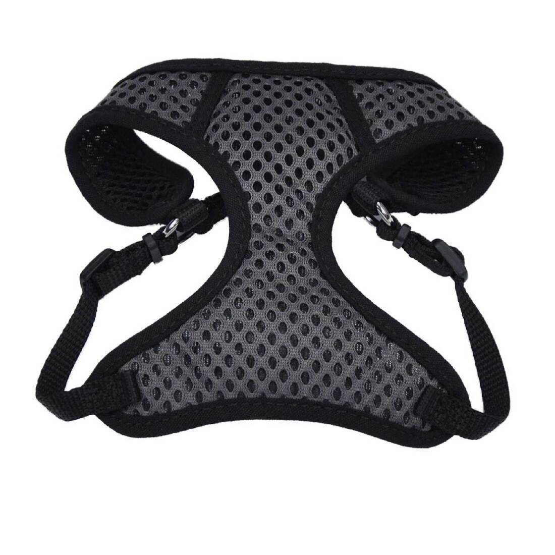 Comfort Soft® Sport Wrap Adjustable Dog Harness, Grey with Black, 3/8" x 14"-16"