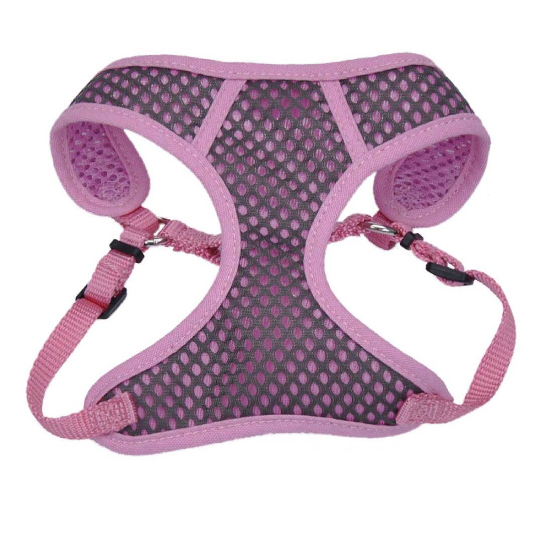 Comfort Soft® Sport Wrap Adjustable Dog Harness, Grey with Pink, 3/8" x 14"-16"