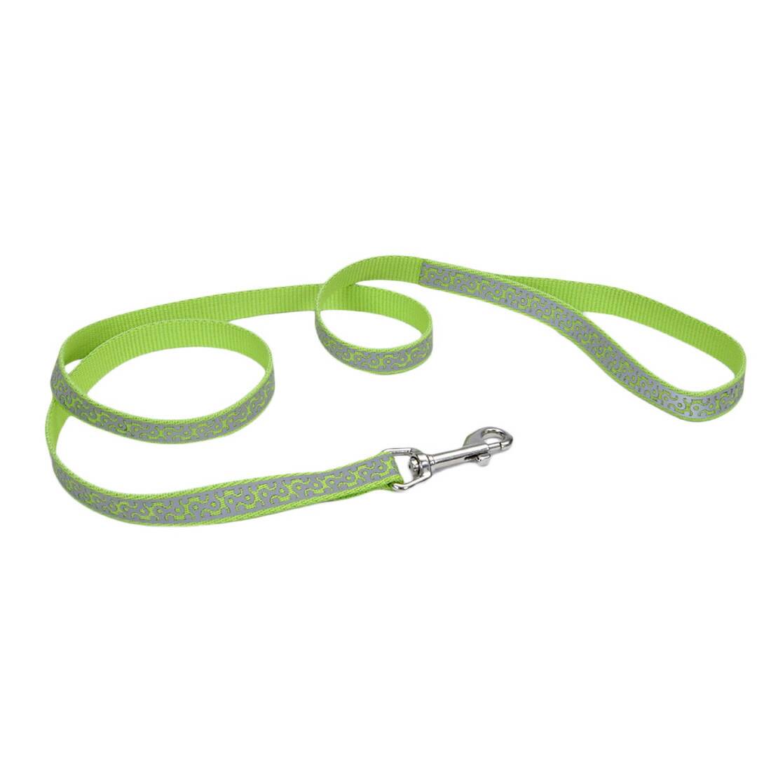 Lazer Brite® Reflective Open-Design Dog Leash, Lime Geometric, 5/8" x 04'
