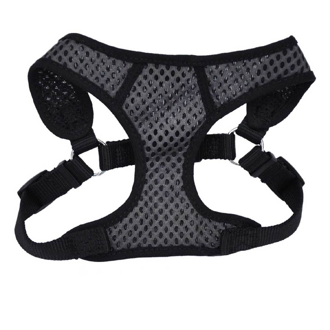 Comfort Soft® Sport Wrap Adjustable Dog Harness, Grey with Black, 5/8" x 16"-19"