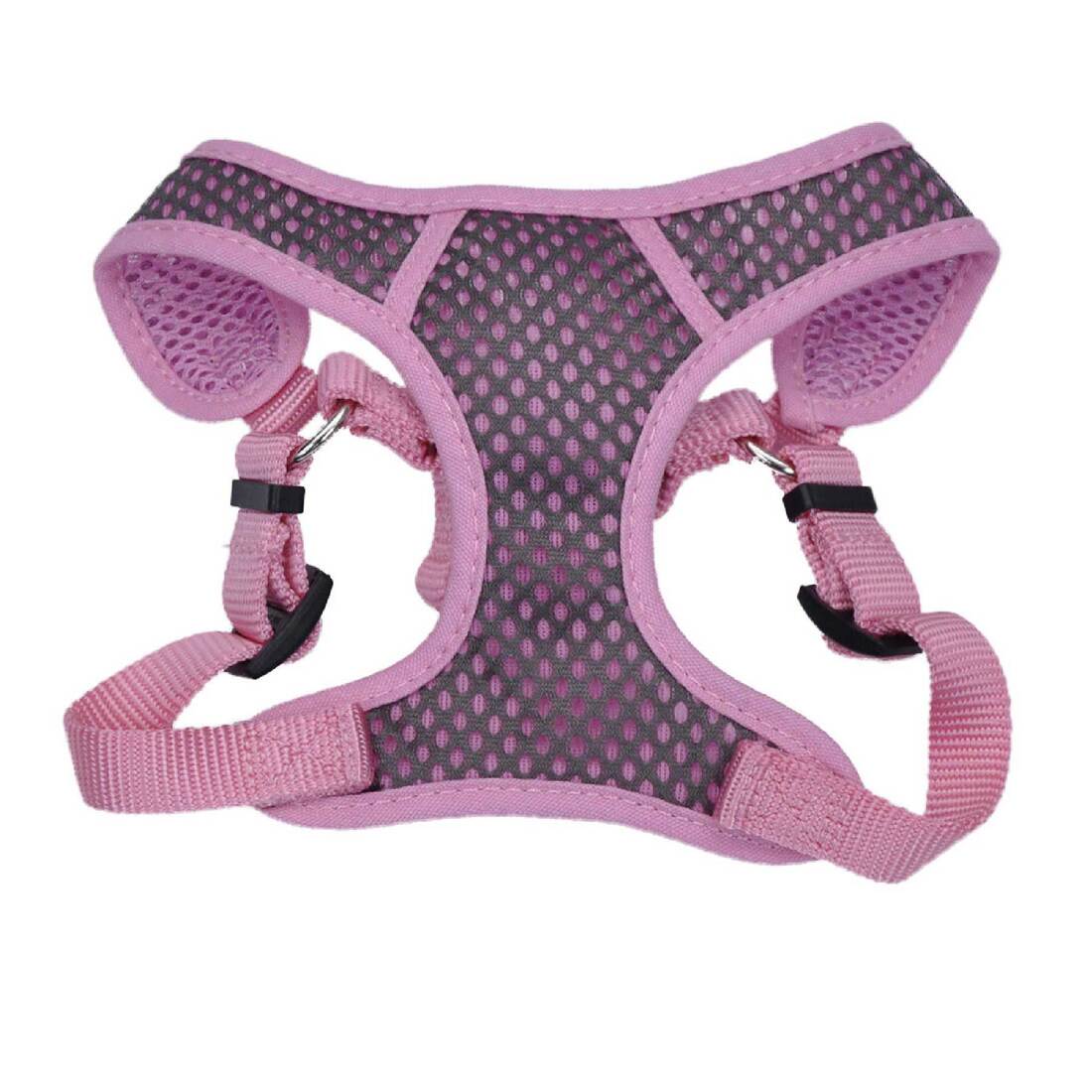 Comfort Soft® Sport Wrap Adjustable Dog Harness, Grey with Pink, 5/8" x 16"-19"