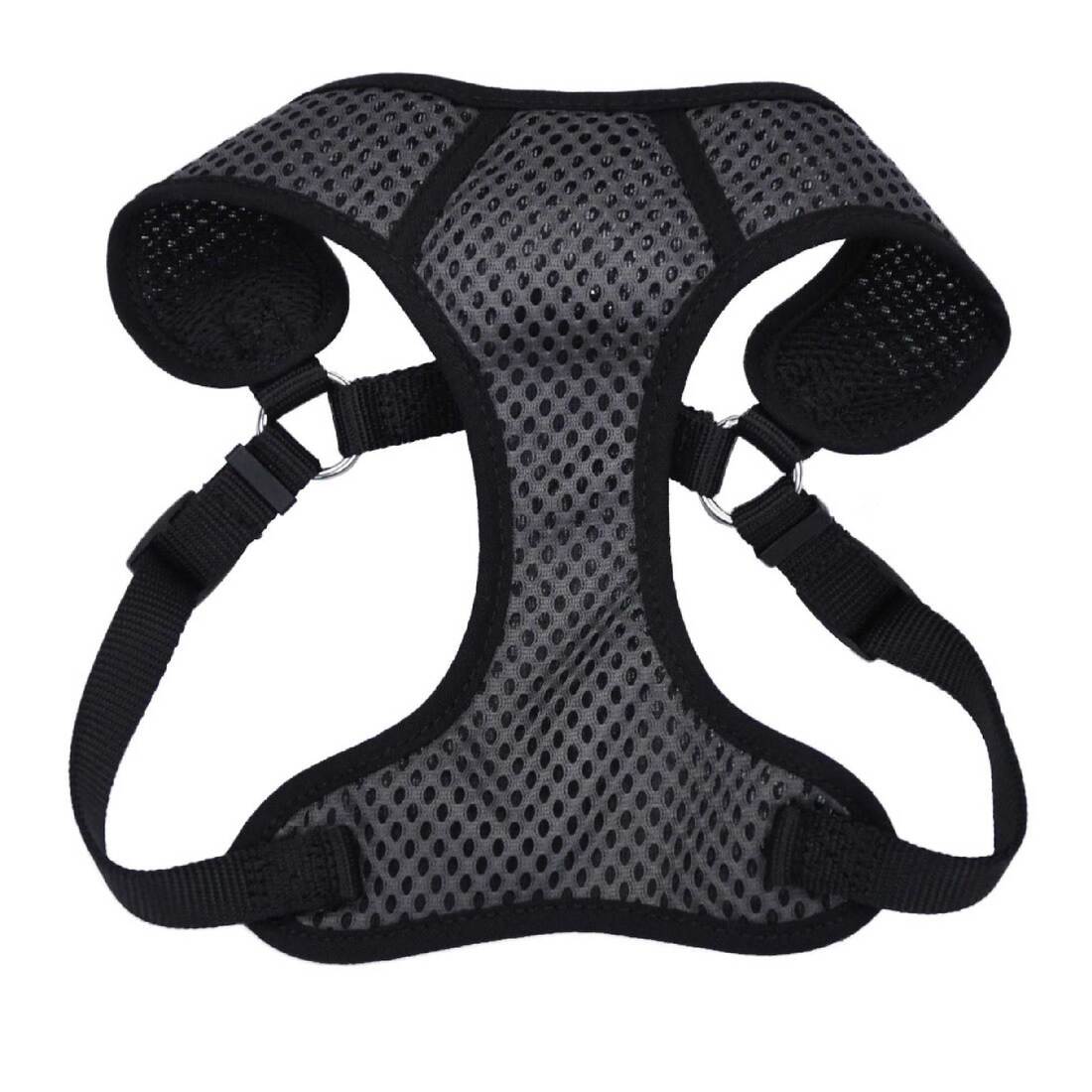 Comfort Soft® Sport Wrap Adjustable Dog Harness, Grey with Black, 5/8" x 19"-23"