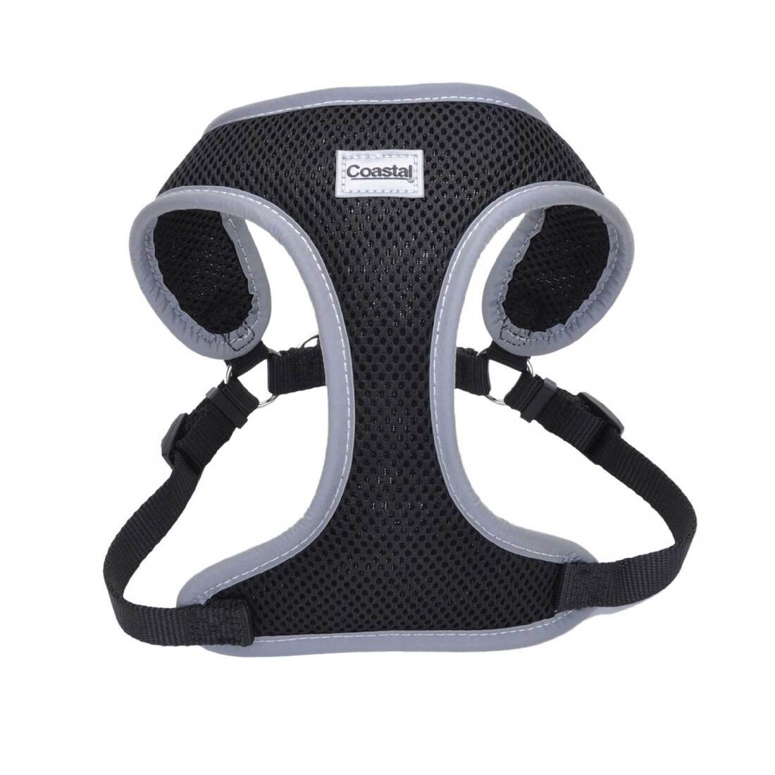 Comfort Soft® Reflective Wrap Adjustable Dog Harness, Black, 5/8" x 16"-19"