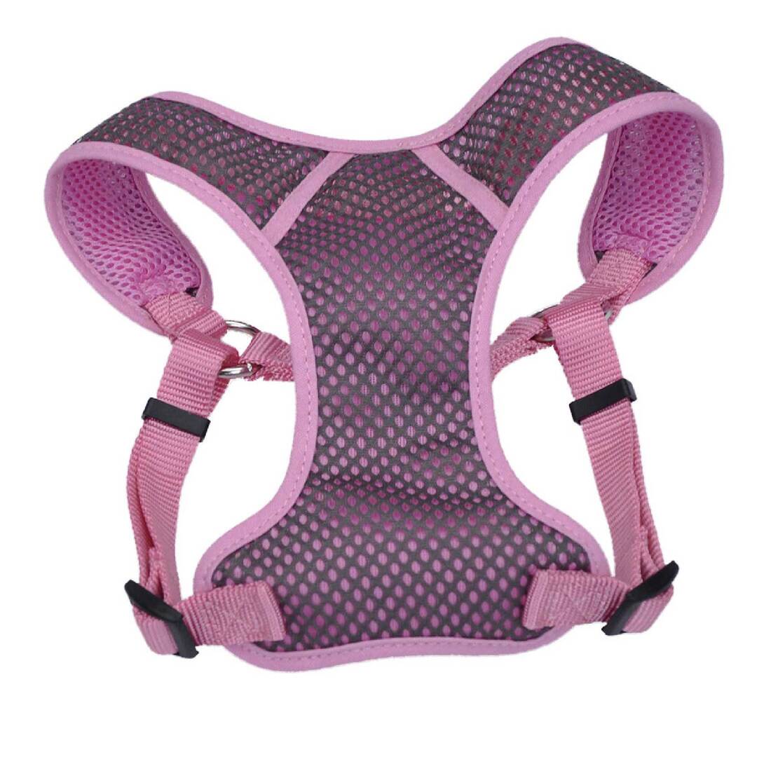 Comfort Soft® Sport Wrap Adjustable Dog Harness, Grey with Pink, 3/4" x 22"-28"