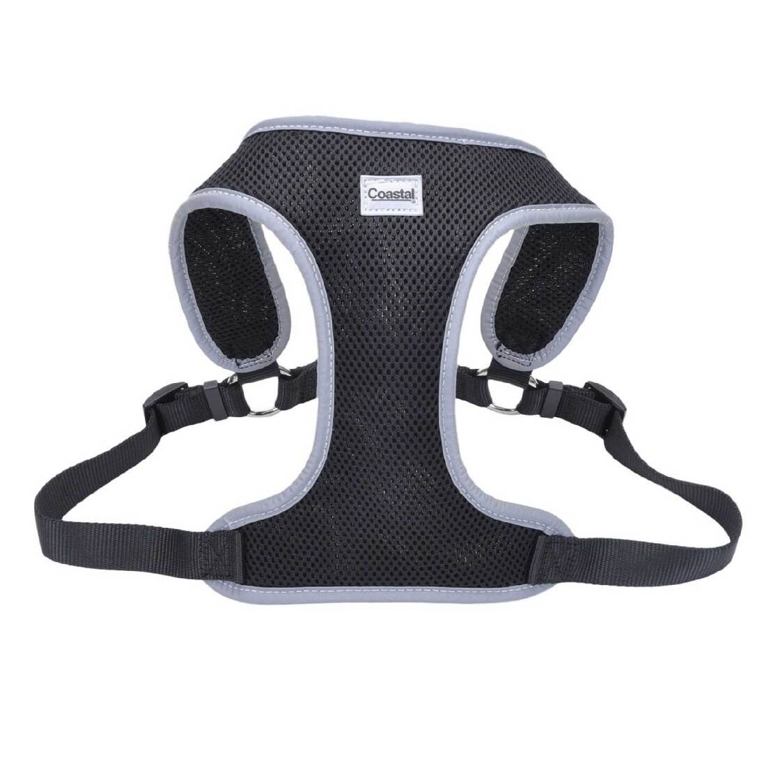 Comfort Soft® Reflective Wrap Adjustable Dog Harness, Black, 3/4" x 20"-29"