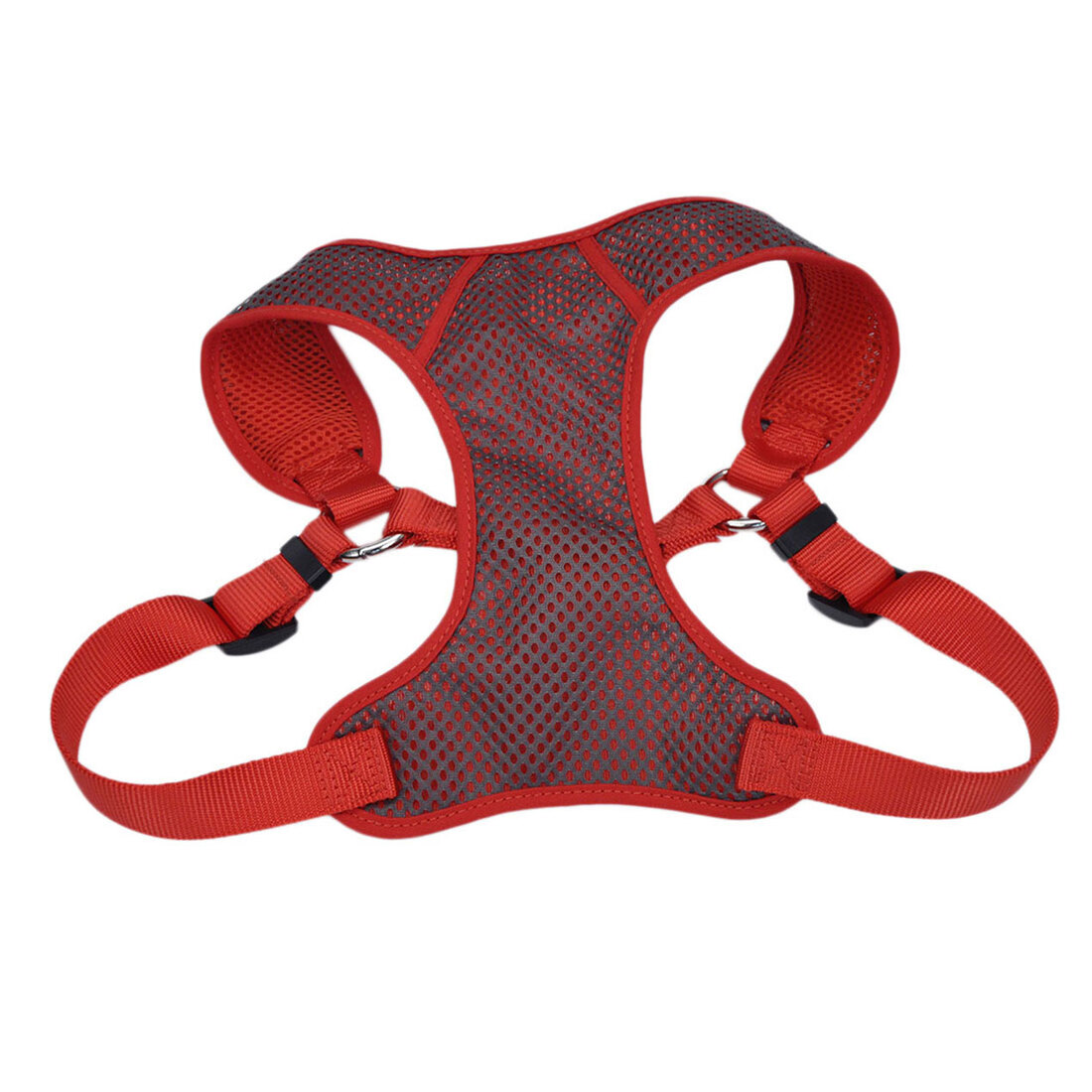 Comfort Soft® Sport Wrap Adjustable Dog Harness, Grey with Red, 1" x 28"-36"