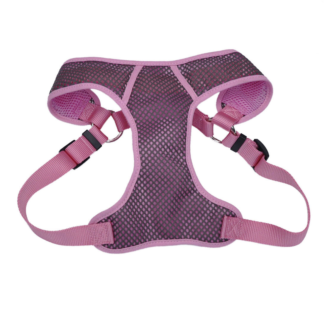 Comfort Soft® Sport Wrap Adjustable Dog Harness, Grey with Pink, 1" x 28"-36"