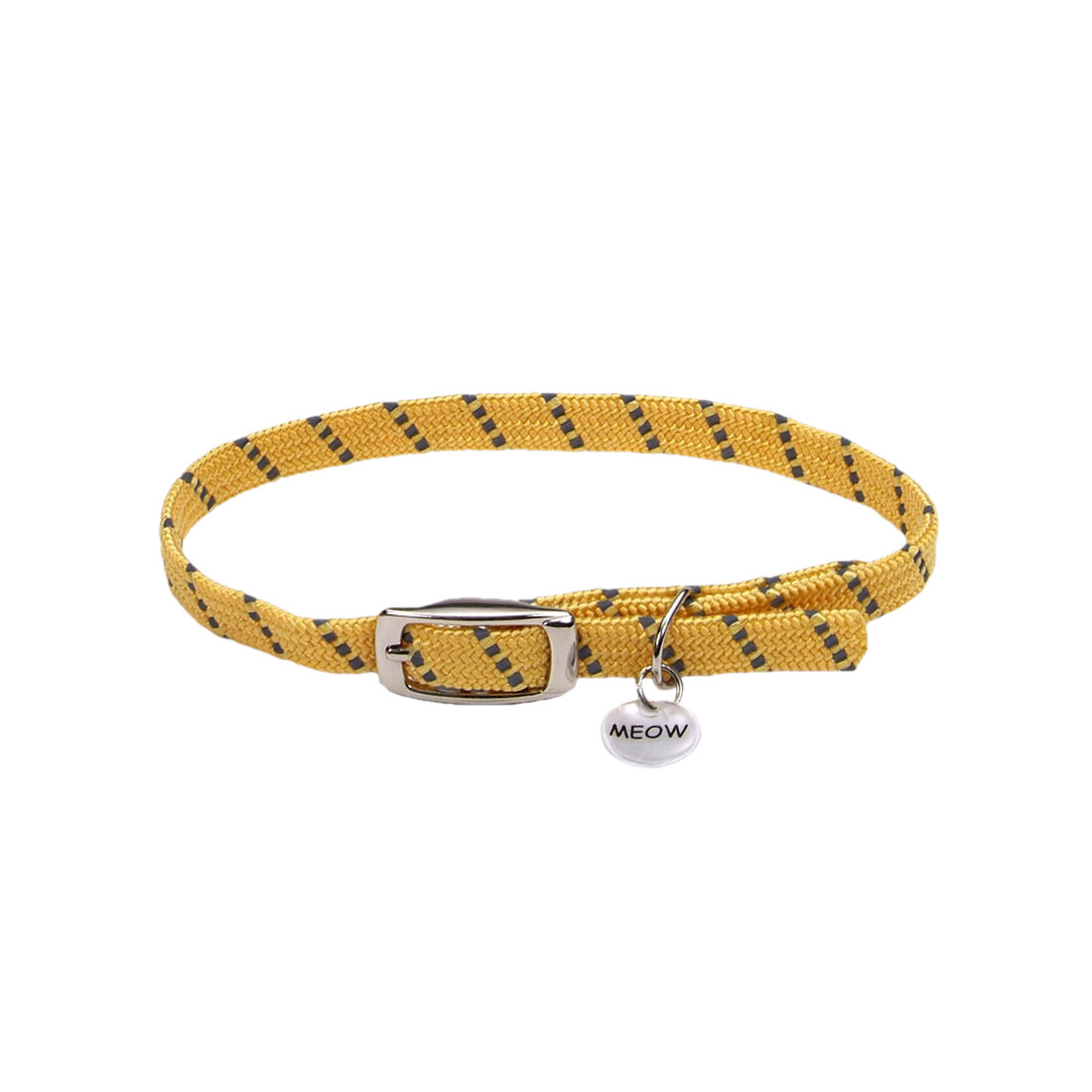 ElastaCat® Reflective Safety Stretch Collar with Reflective Charm, Yellow, 3/8" x 10"