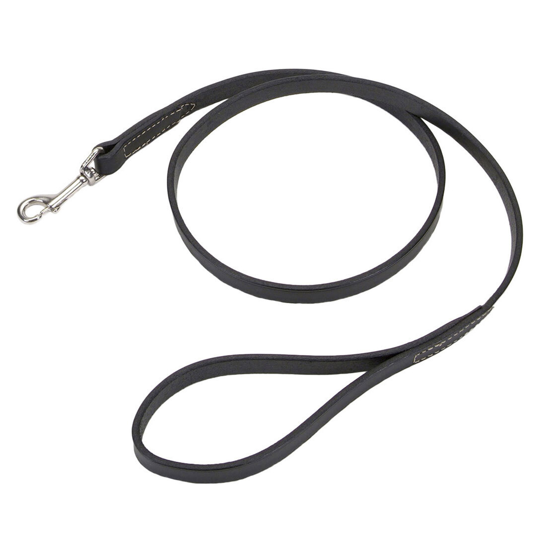 Circle T® Oak Tanned Leather Dog Leash, Black, 5/8" x 06'