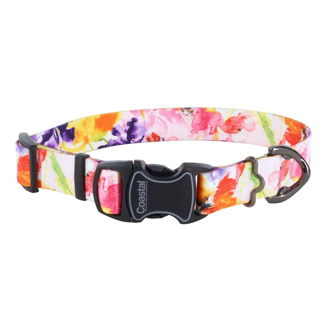 Inspire Adjustable Fashion Dog Collar, Sherbet Blooms, Small