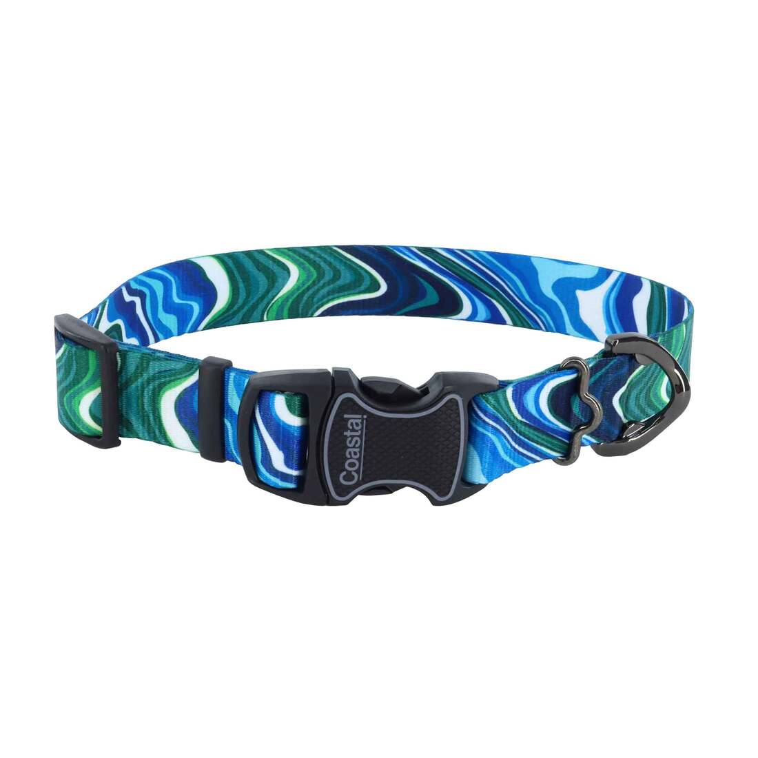 Inspire Adjustable Fashion Dog Collar, Malachite Magic, Large