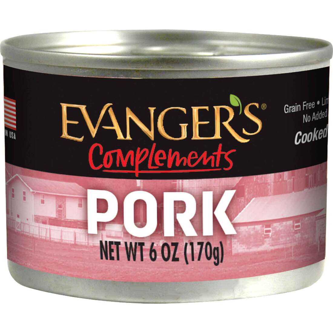 Evangers Grain Free Pork Wet Dog and Cat Food, 6 Ounces