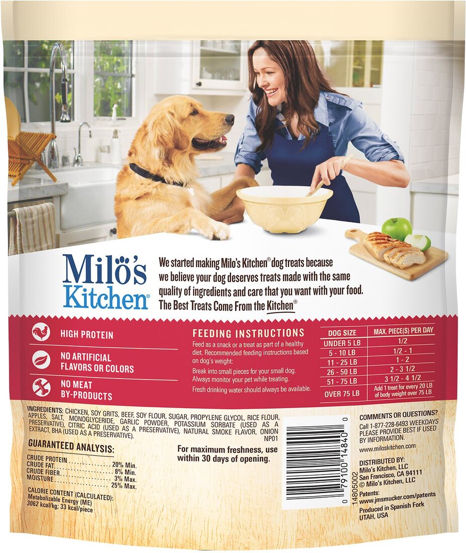Milo's Kitchen Chicken and Apple Dog Treats, 18 Ounces