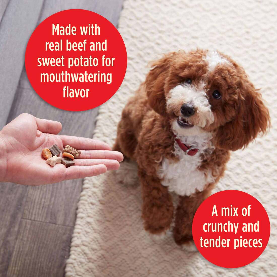 Milk-Bone Trail Mix With Real Beef & Sweet Potato, Crunchy & Chewy Dog Treats, 9 Ounces