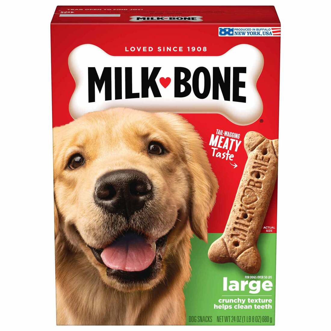 Milk-Bone Original Dog Biscuits, Large Crunchy Dog Treats, 24 Ounces