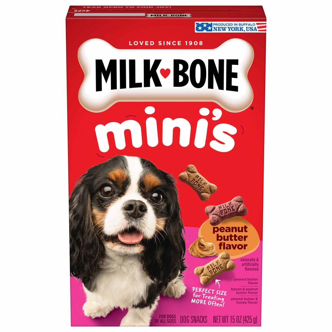 Milk-Bone Mini's Peanut Butter Flavor Dog Treats Variety Pack - 15-Ounce