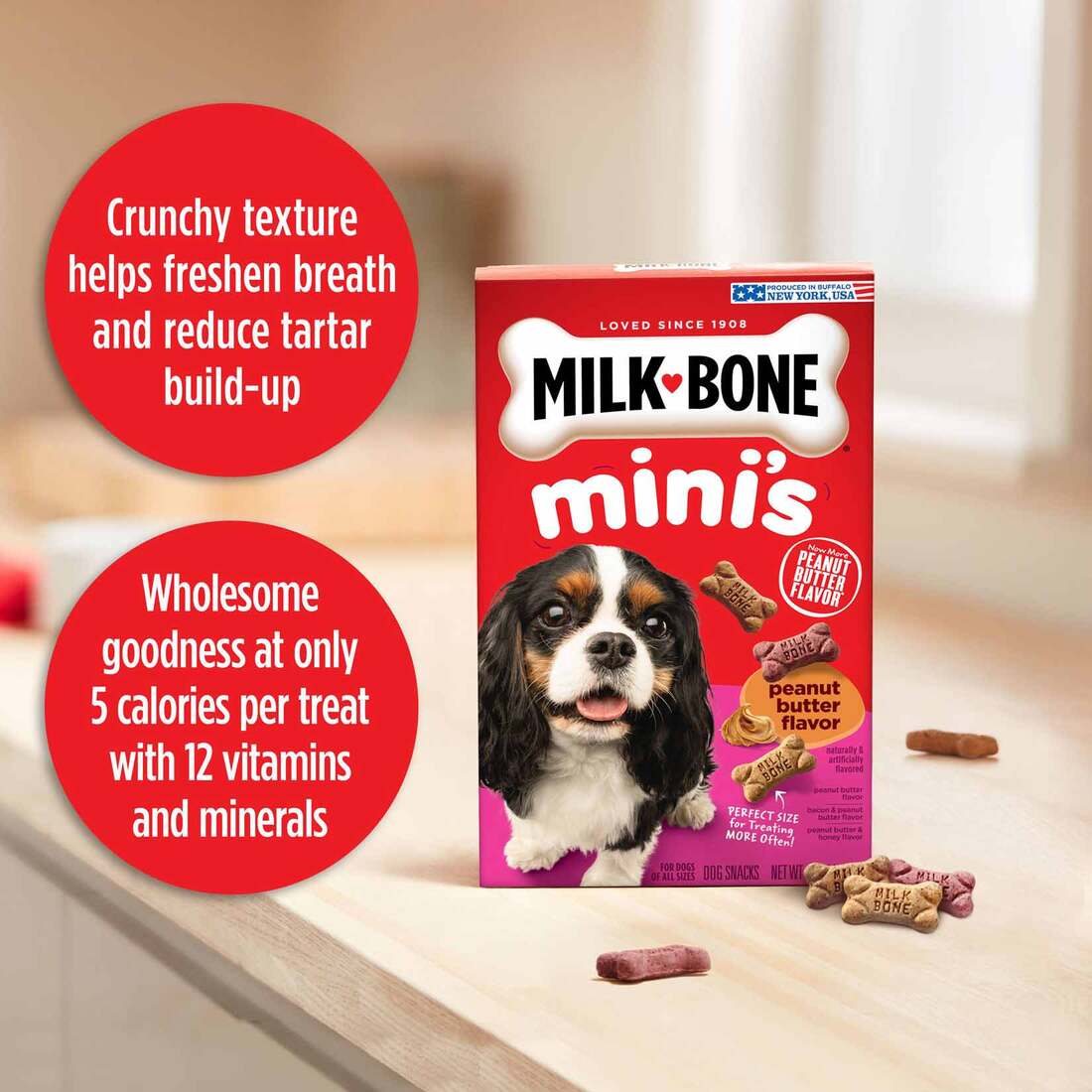 Milk-Bone Mini's Peanut Butter Flavor Dog Treats Variety Pack - 15-Ounce