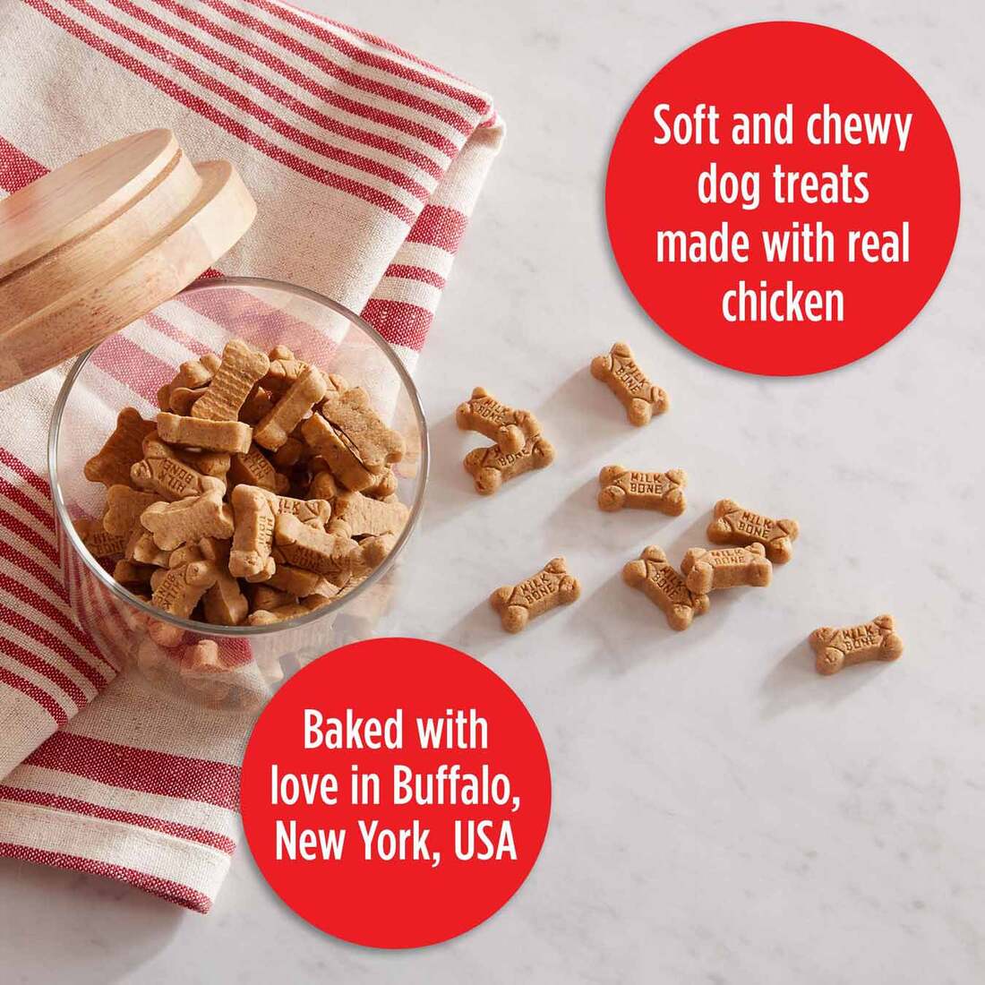 Milk-Bone Soft and Chewy Dog Treats, Chicken Recipe With Chicken Breast, 25 Ounce Bag