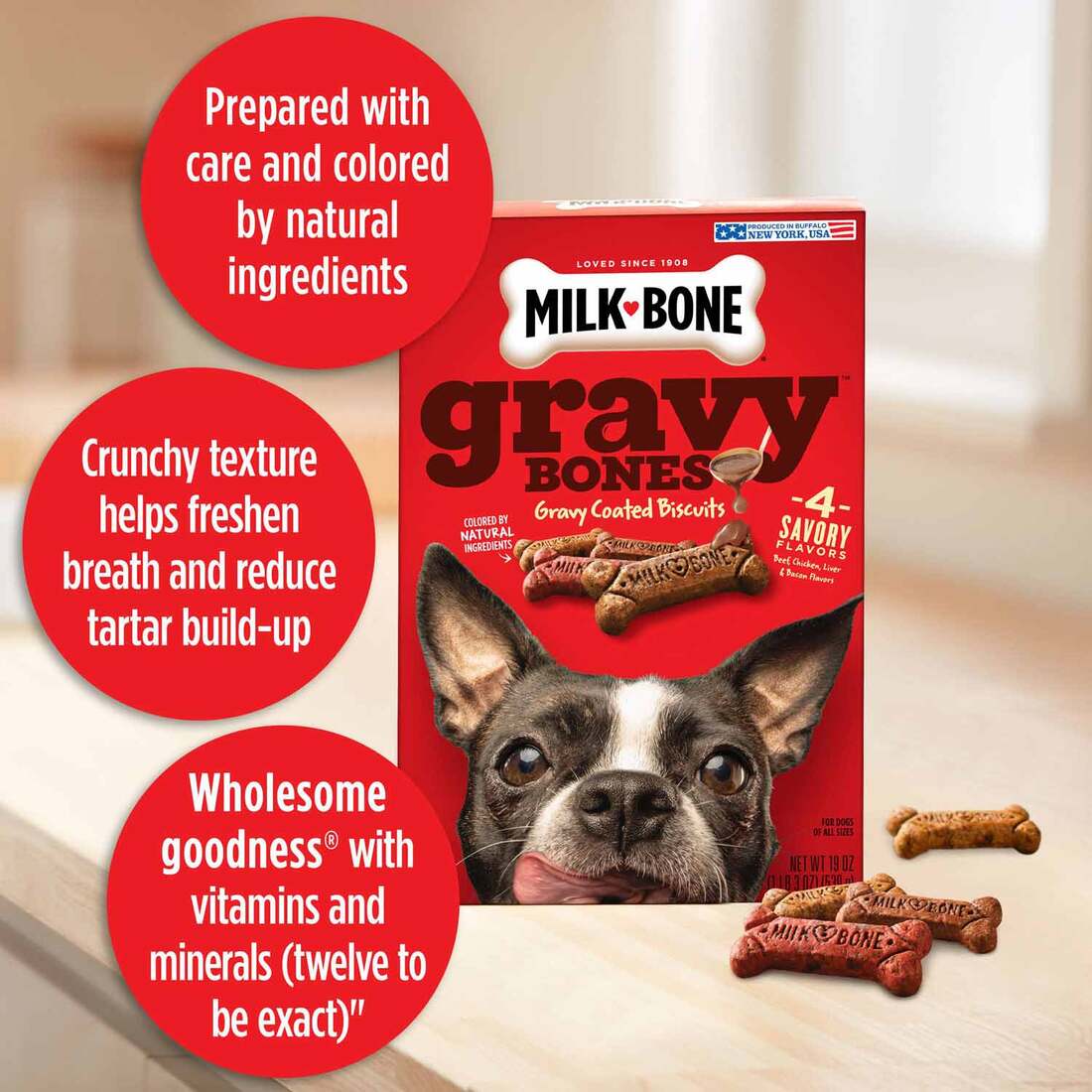 Milk-Bone GravyBones Dog Biscuits - Small, 19 Ounce