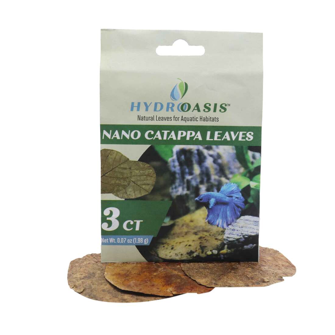Hydroasis Aquatic Plant Catappa Leaves, Nano, 3 Count