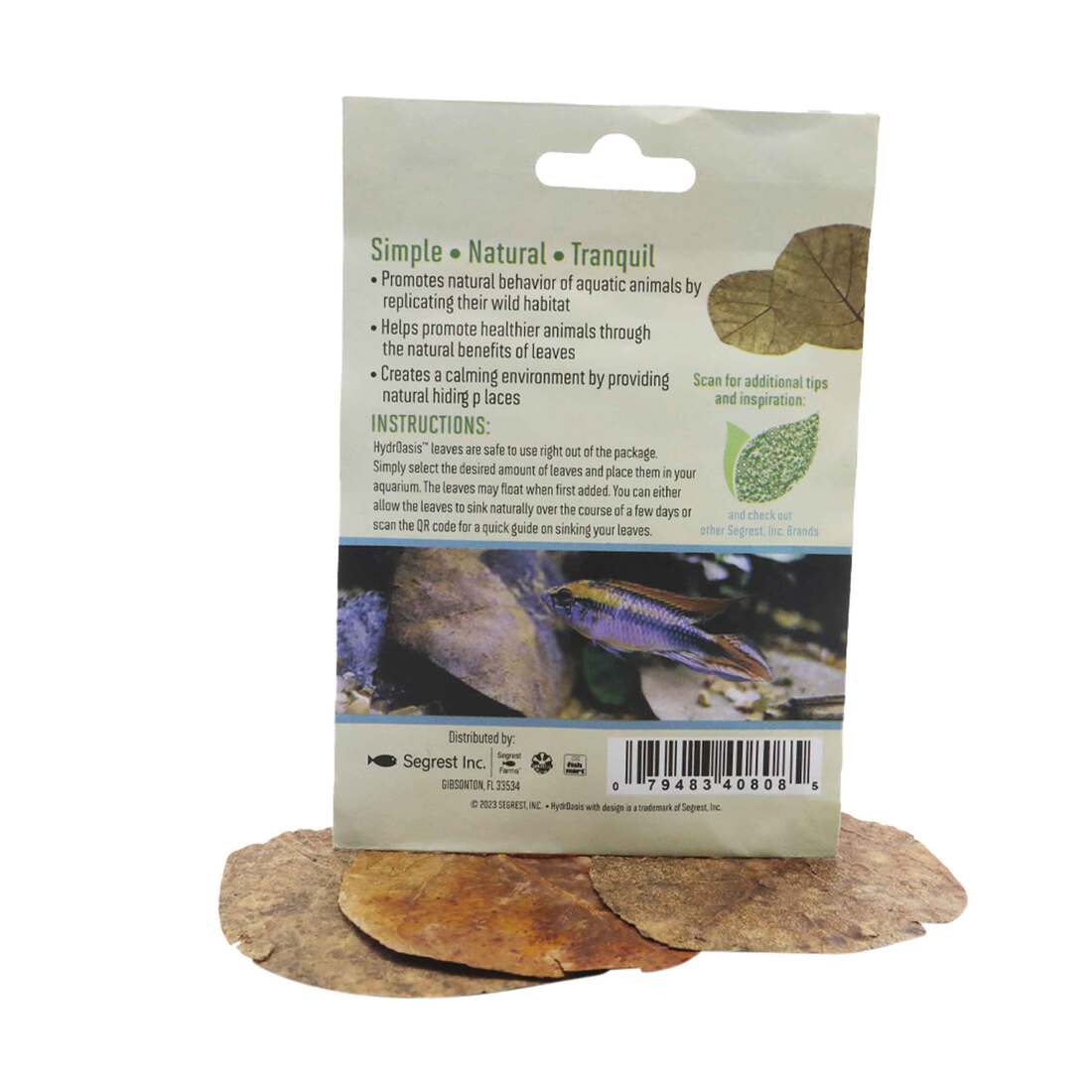 Hydroasis Aquatic Plant Catappa Leaves, Nano, 3 Count