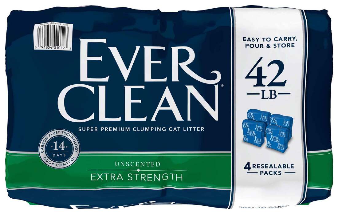 Ever Clean Extra Unscented Strength Cat Litter, 42 Pounds
