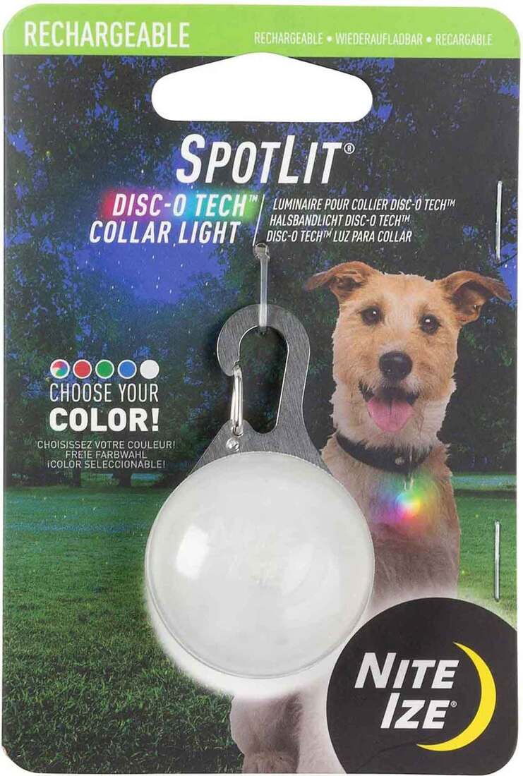 Nite Ize Spotlit Collar Light, Rechargeable Disco Tech