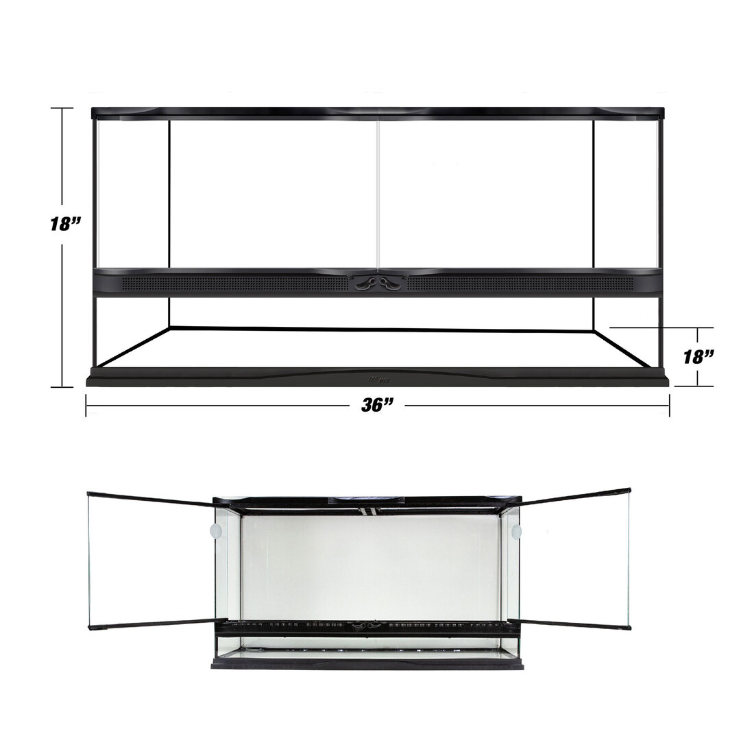 Zoo Med Double Door Terrarium, 36X18X18