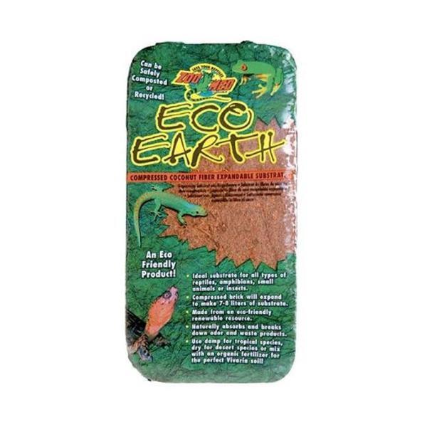 Zoo Med Eco Earth Compressed Cocnut Fiber Expandable Substrate, 7-8 Liters