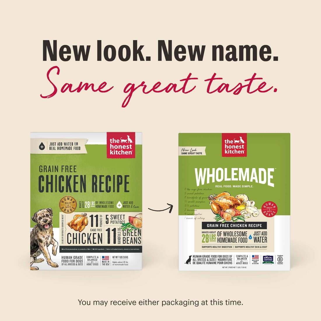 The Honest Kitchen Wholemade™ Grain Free Dog Food, Chicken, 4