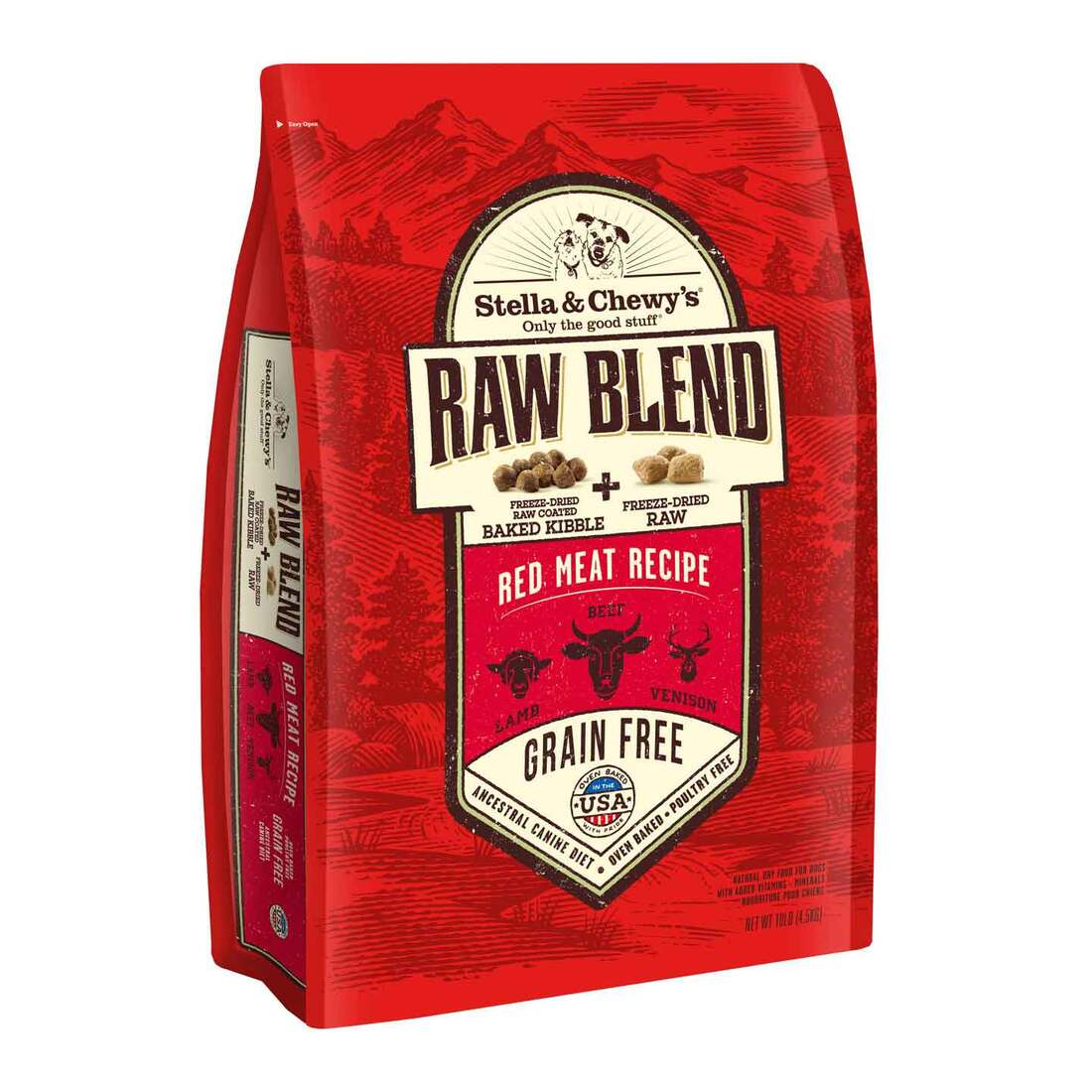 Stella & Chewy's Dog Raw Blend Kibble, Red Meat Recipe, 10 Pounds