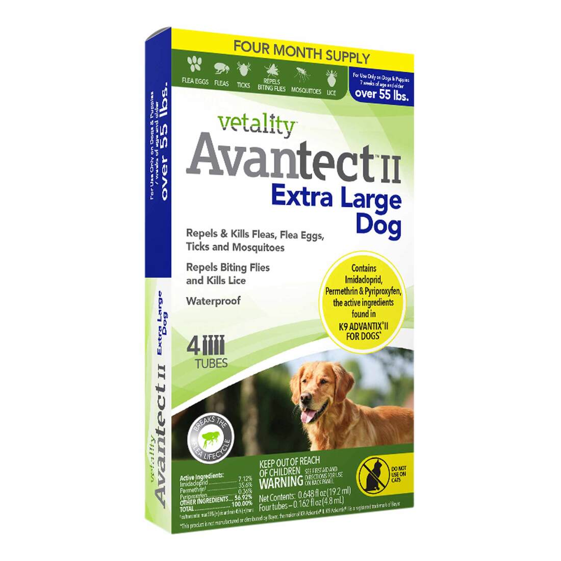 Vetality Avantect II Extra Large Dog, +55 Pounds, Doses Pet