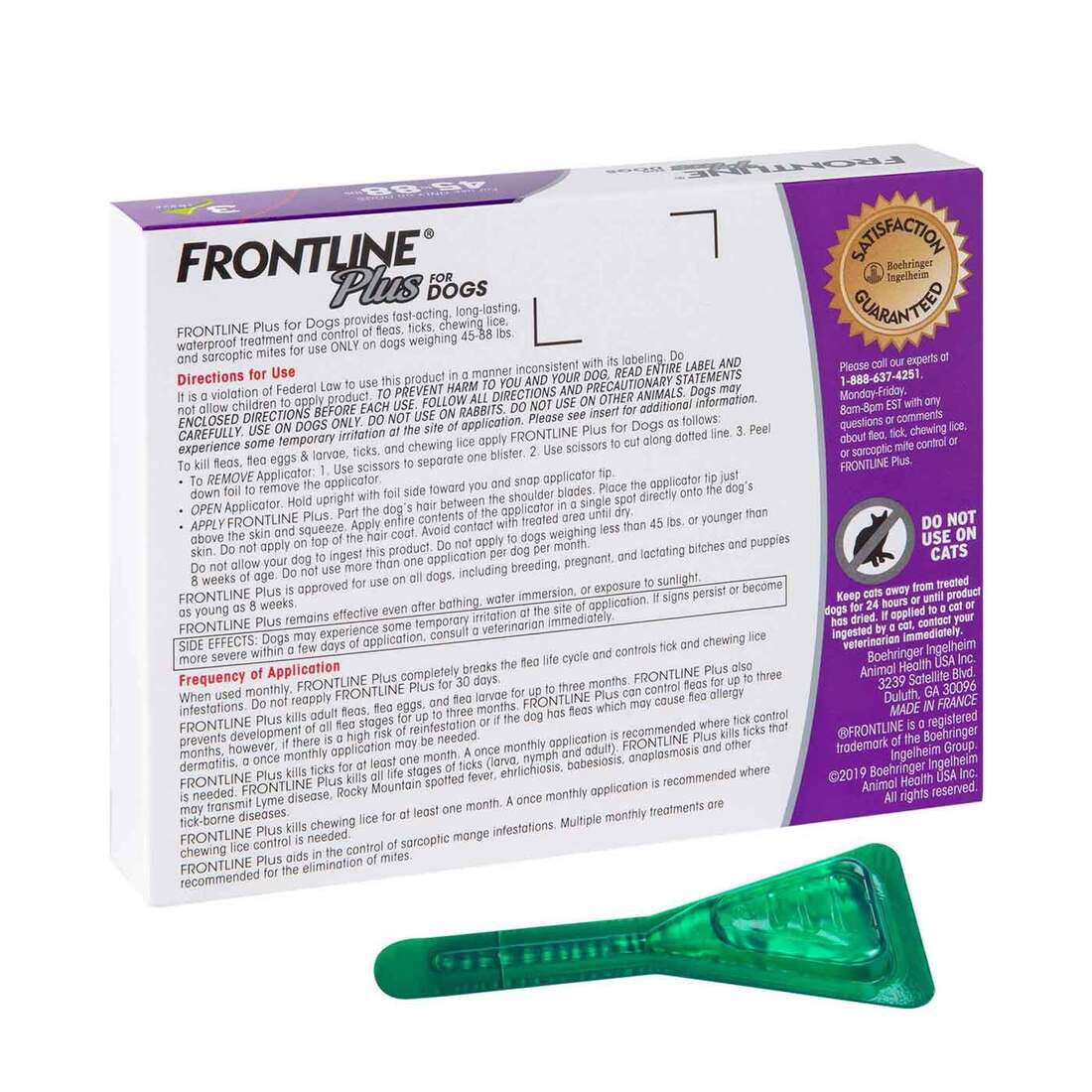 Dog Supplies Flea & Tick Frontline Plus Flea & Tick Control for Dogs ...
