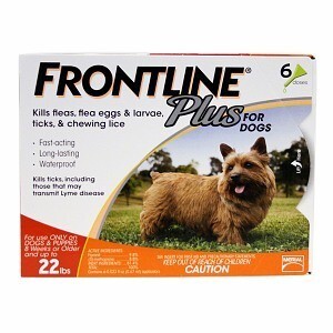 Frontline Plus Flea & Tick Control for Dogs, 11-22 Pounds, 6 Pack