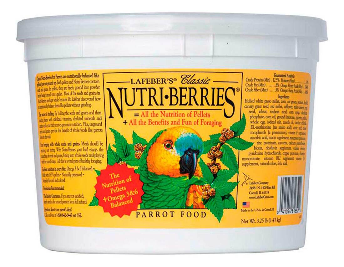 Lafeber Classic Nutri-Berries for Parrot, 3.25 Pounds