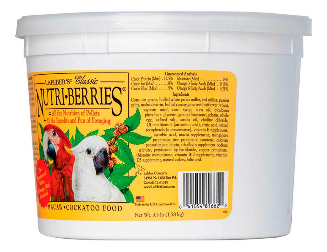 Lafeber Classic Nutri-Berries for Macaws/Cockatoos, 3.5 Pounds