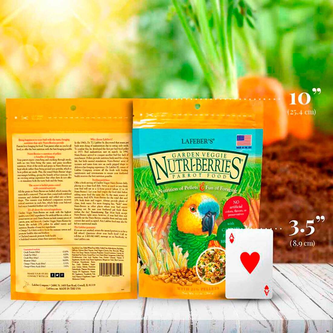 Lafeber Garden Veggie Nutri-Berries for Parrots, 10 Ounces