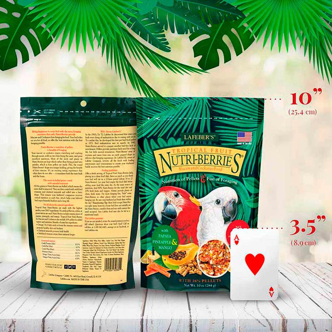 Lafeber Tropical Fruit Nutri-Berries for Macaws, 10 Ounces