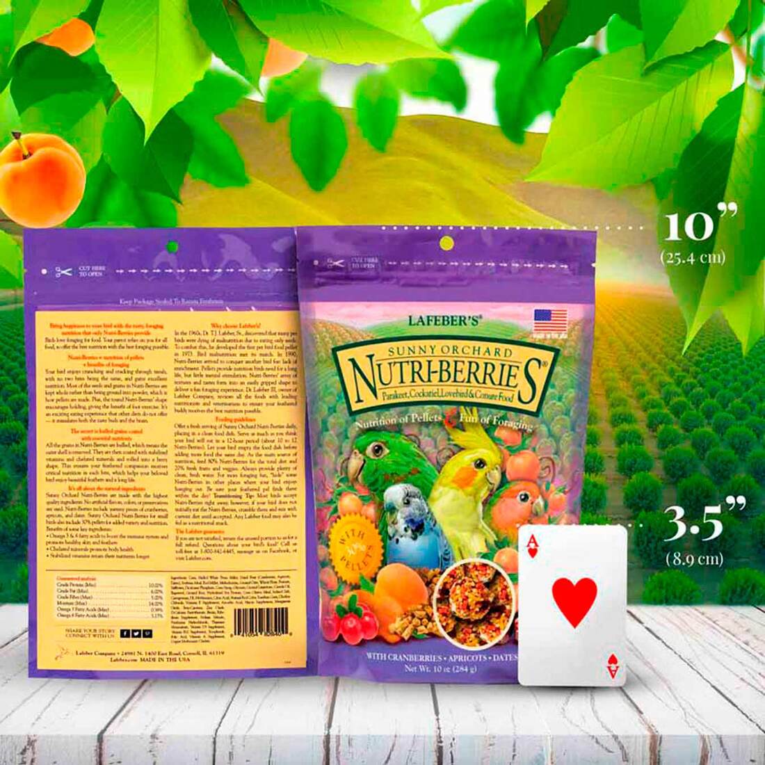 Lafeber Sunny Orchard Nutri-Berries for Keets, Tiels, Lovebirds & Conures, 10 Ounces