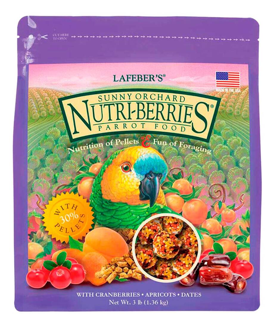 Lafeber Sunny Orchard Nutri-Berries for Parrots, 3 Pounds