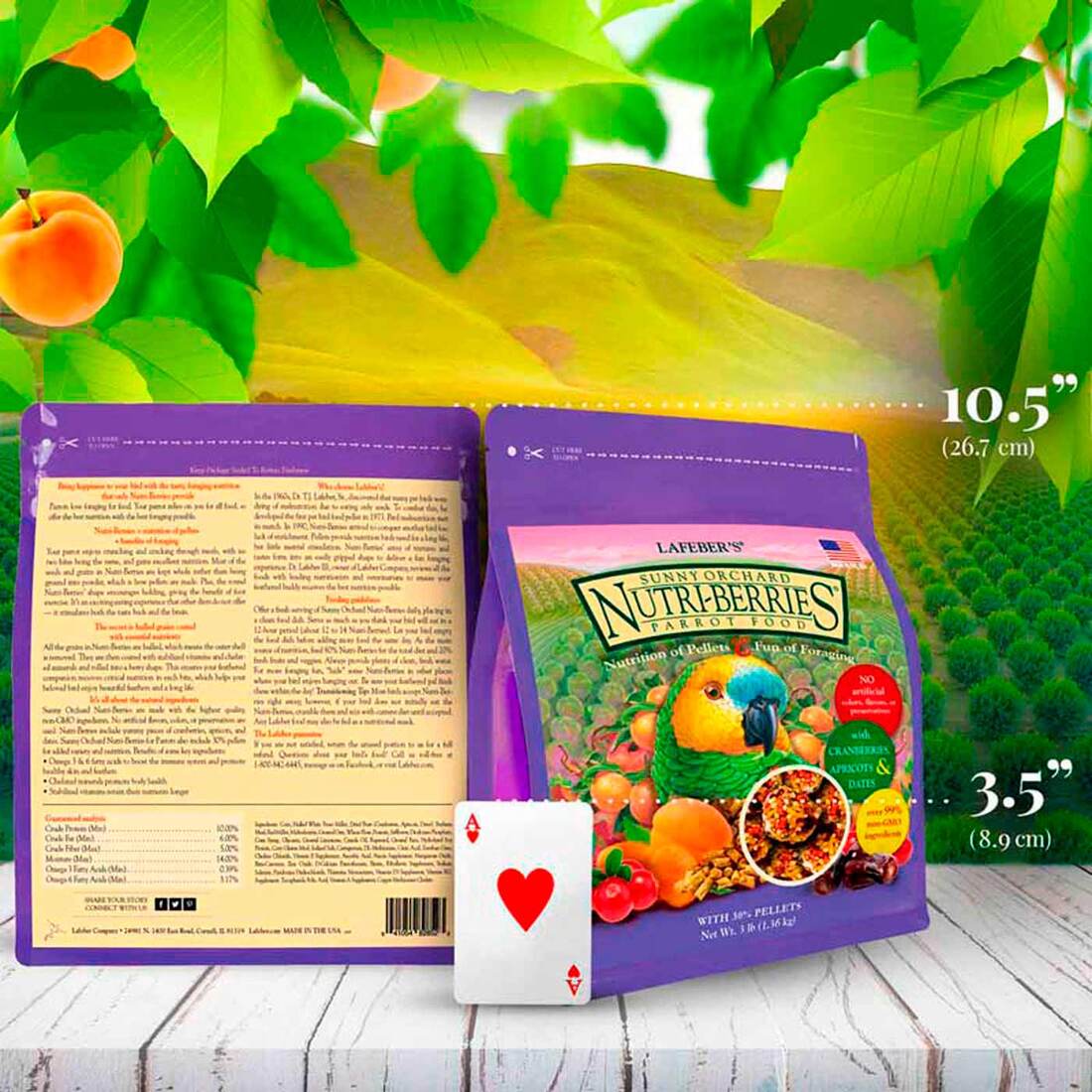Lafeber Sunny Orchard Nutri-Berries for Parrots, 3 Pounds